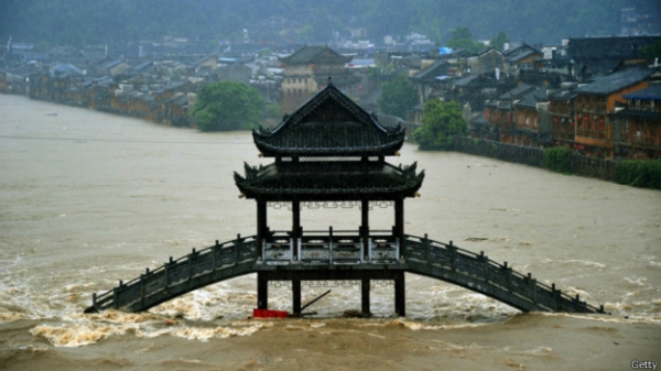 Наводнение в китайской провинции Хунань